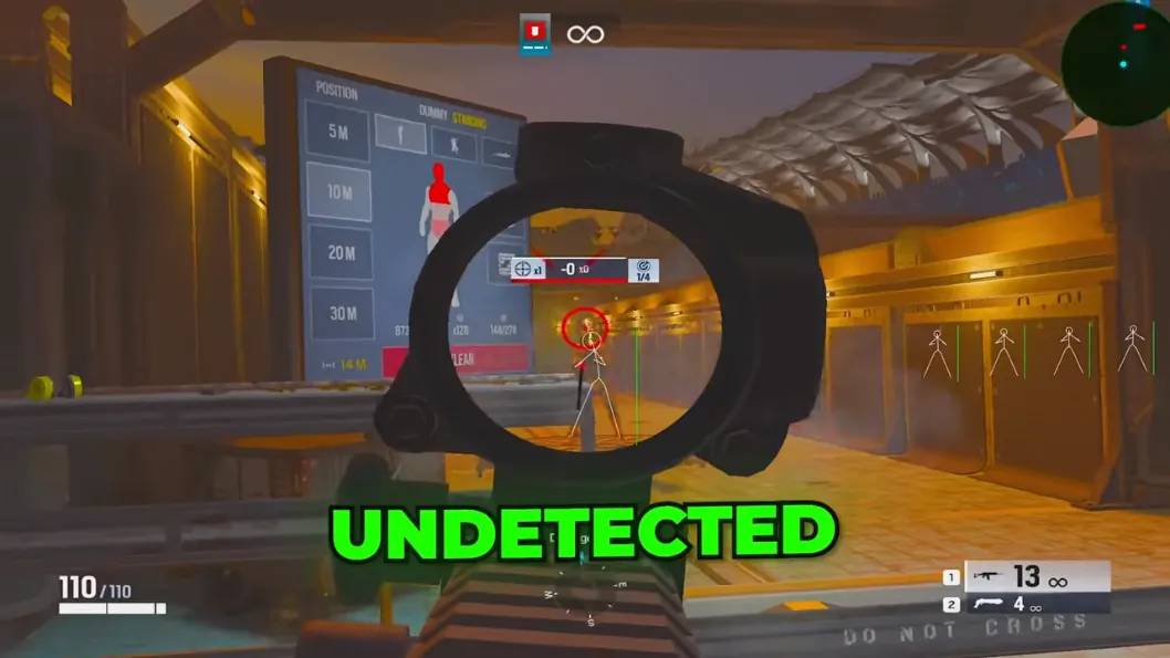 Undetected Rainbow Six Siege cheats with aimbot in shooting range